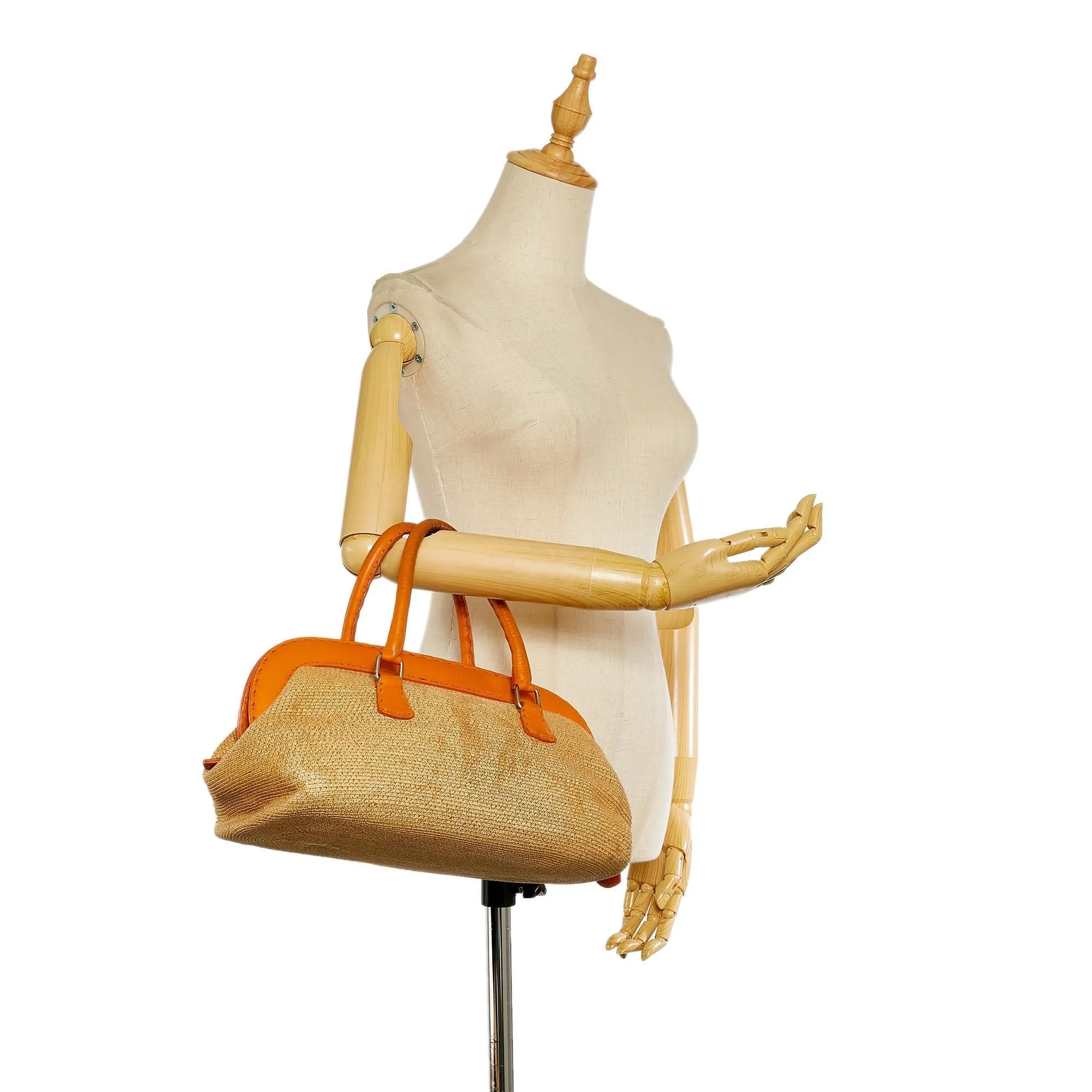 Fendi Selleria Straw Handbag (SHG-25887)