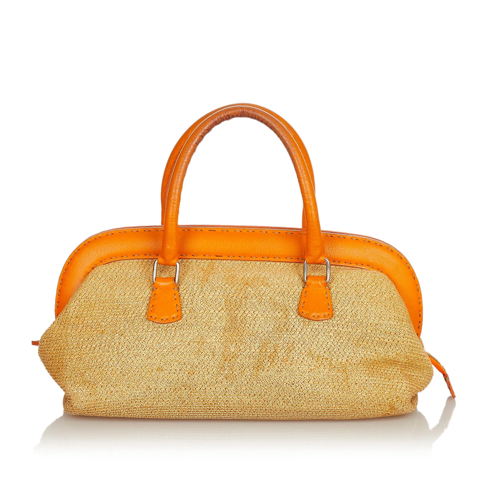 Fendi Selleria Straw Handbag (SHG-25887)