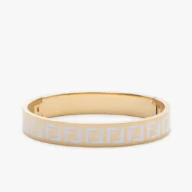 FOREVER F GOLD BRACELET WHITE