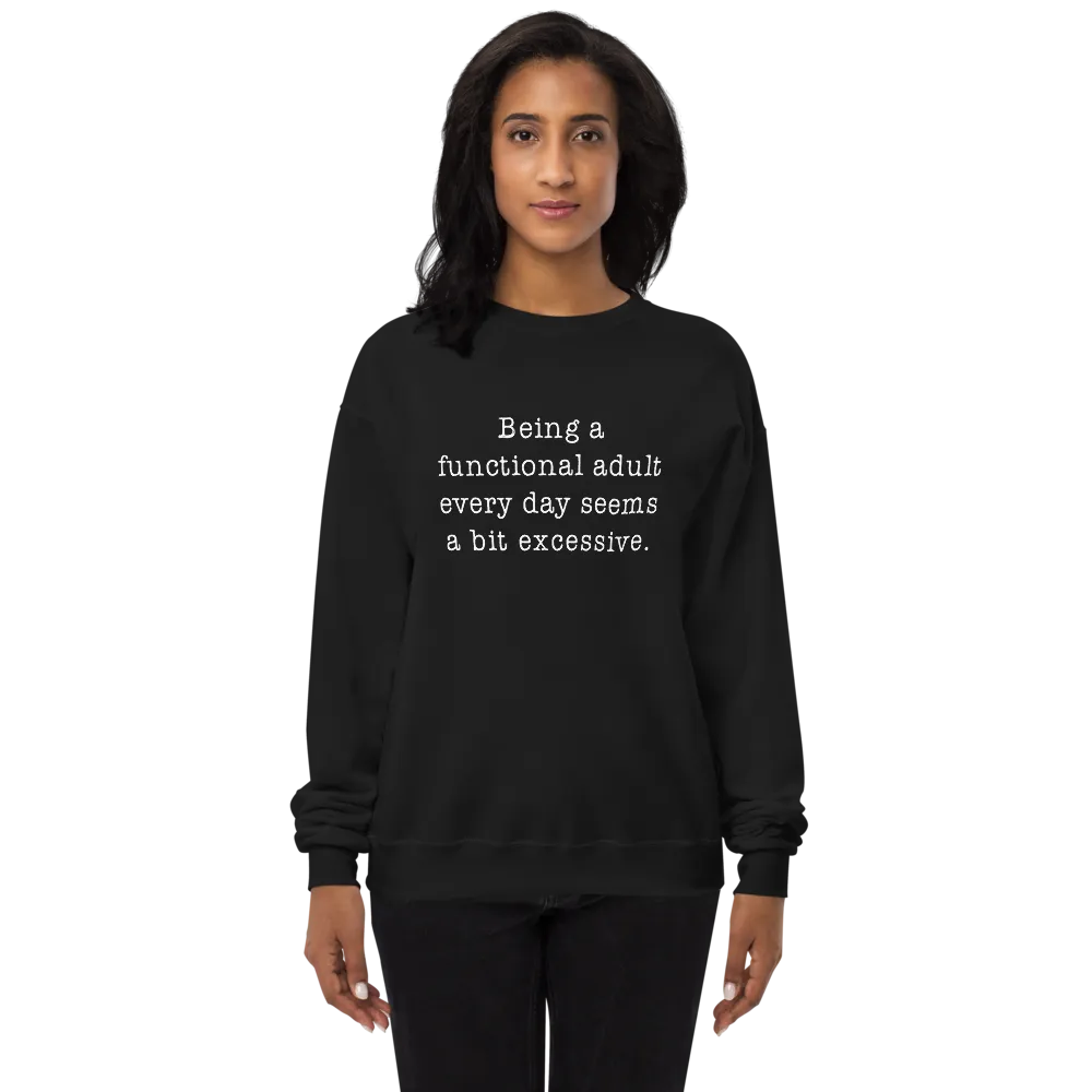 Functional Adult Unisex Fleece Sweatshirt