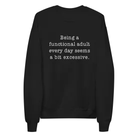Functional Adult Unisex Fleece Sweatshirt