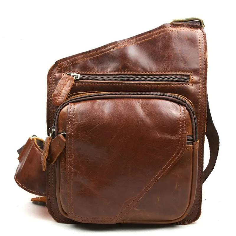 Genuine Leather Casual Messenger Bag