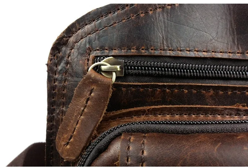 Genuine Leather Casual Messenger Bag