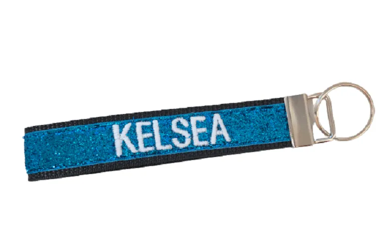 Glitter Personalized Keychain
