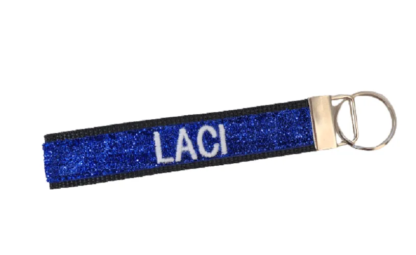 Glitter Personalized Keychain