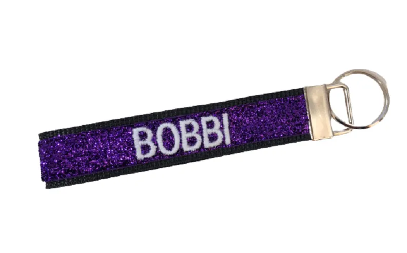 Glitter Personalized Keychain
