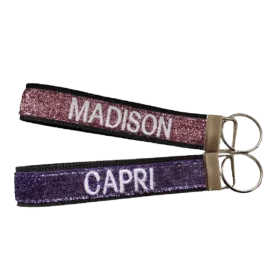 Glitter Personalized Keychain