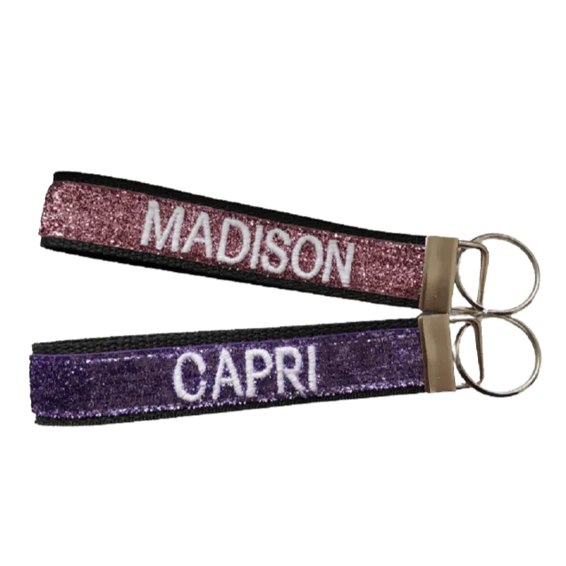 Glitter Personalized Keychain