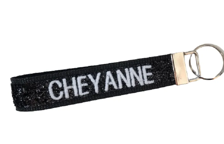 Glitter Personalized Keychain