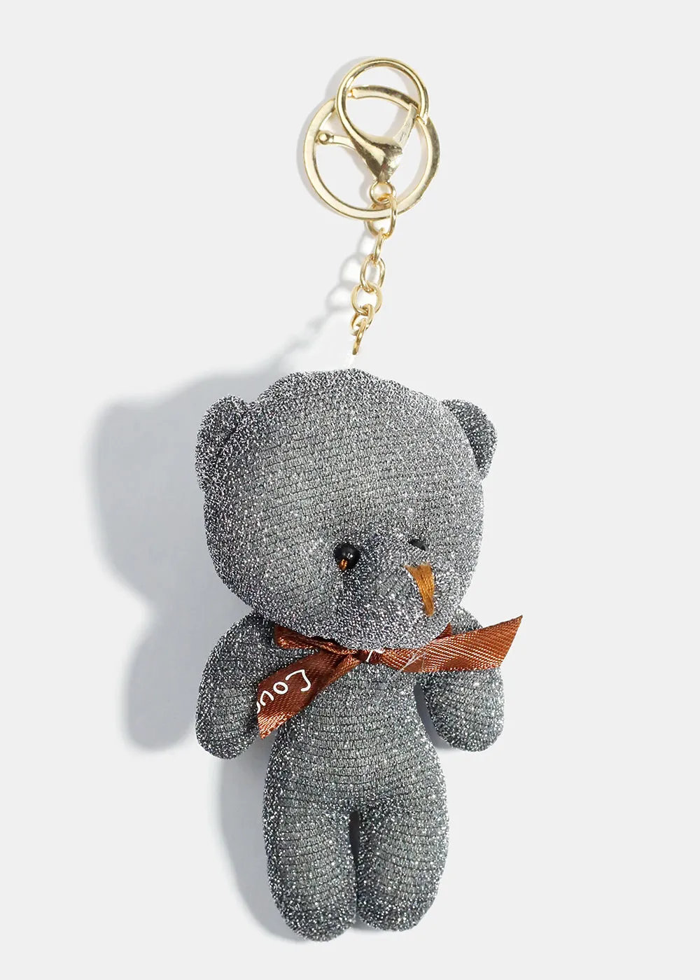 Glitter Teddy Bear Keychain