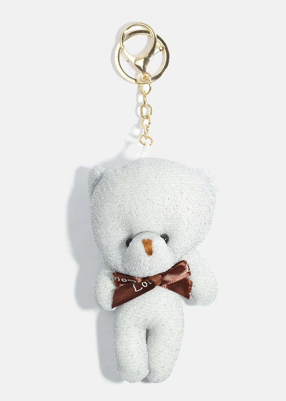 Glitter Teddy Bear Keychain