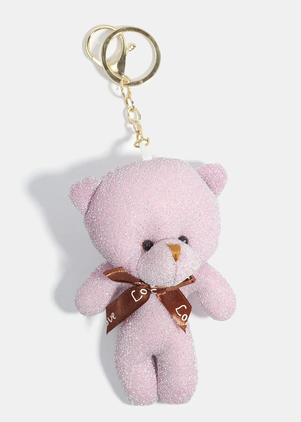 Glitter Teddy Bear Keychain