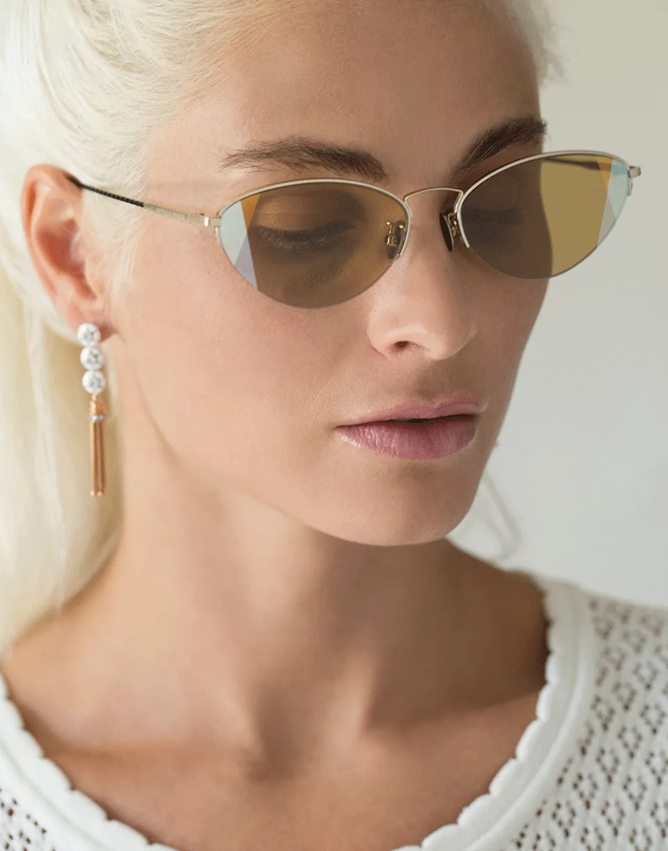 Gold Cat-Eye Sunglasses