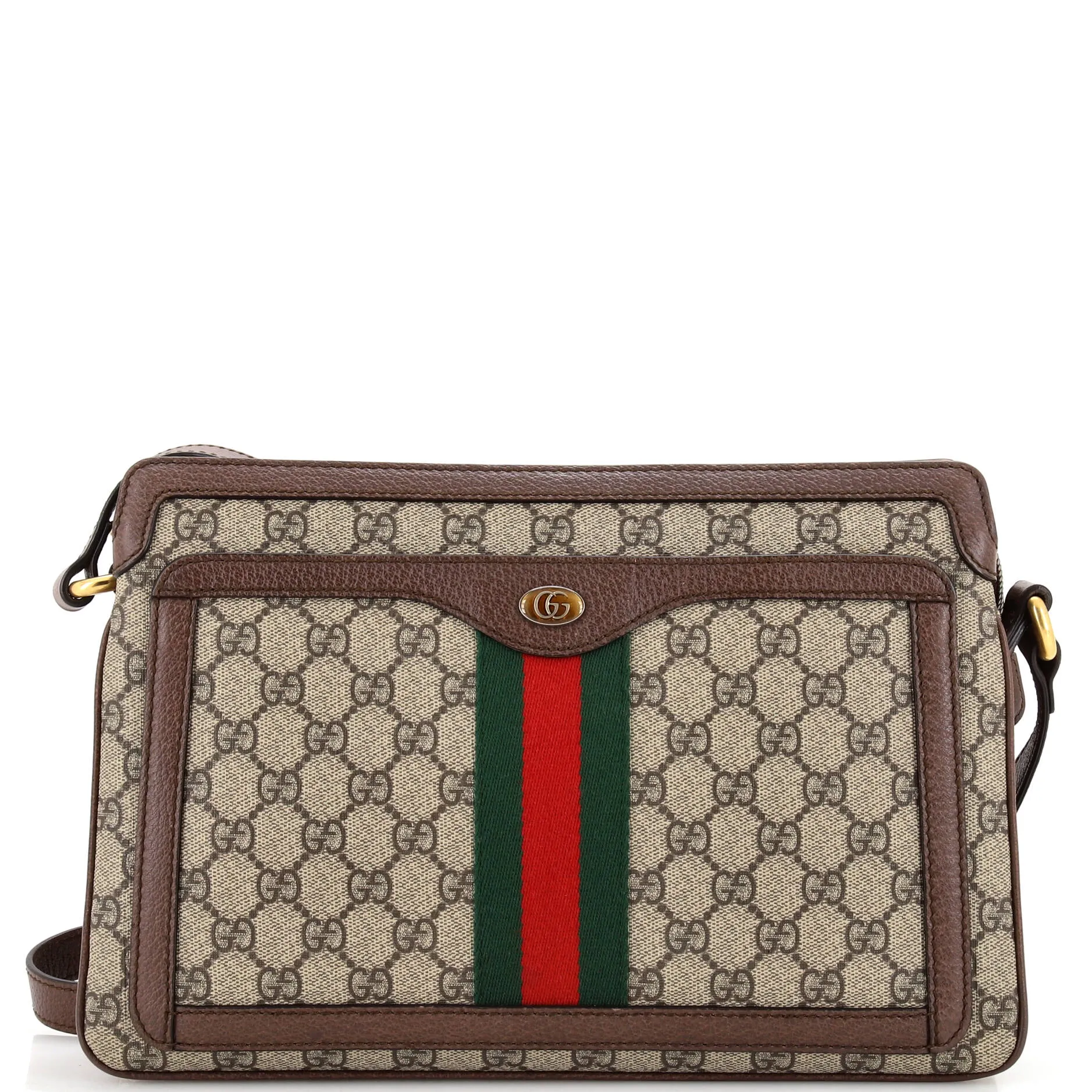GUCCI Ophidia Zip Shoulder Bag GG Coated Canvas Medium