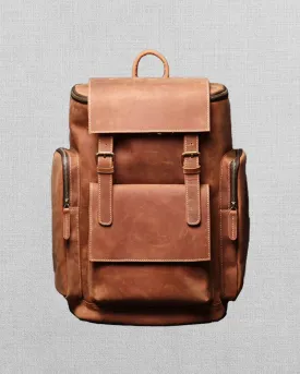Handmade Leather Backpack Large Travel Backpack