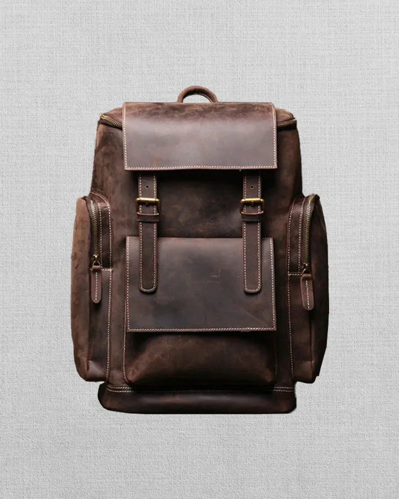 Handmade Leather Backpack Large Travel Backpack