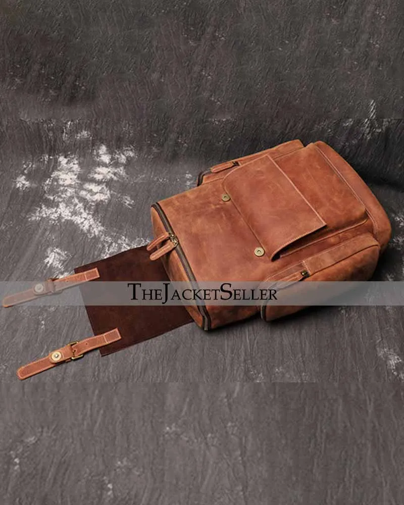 Handmade Leather Backpack Large Travel Backpack