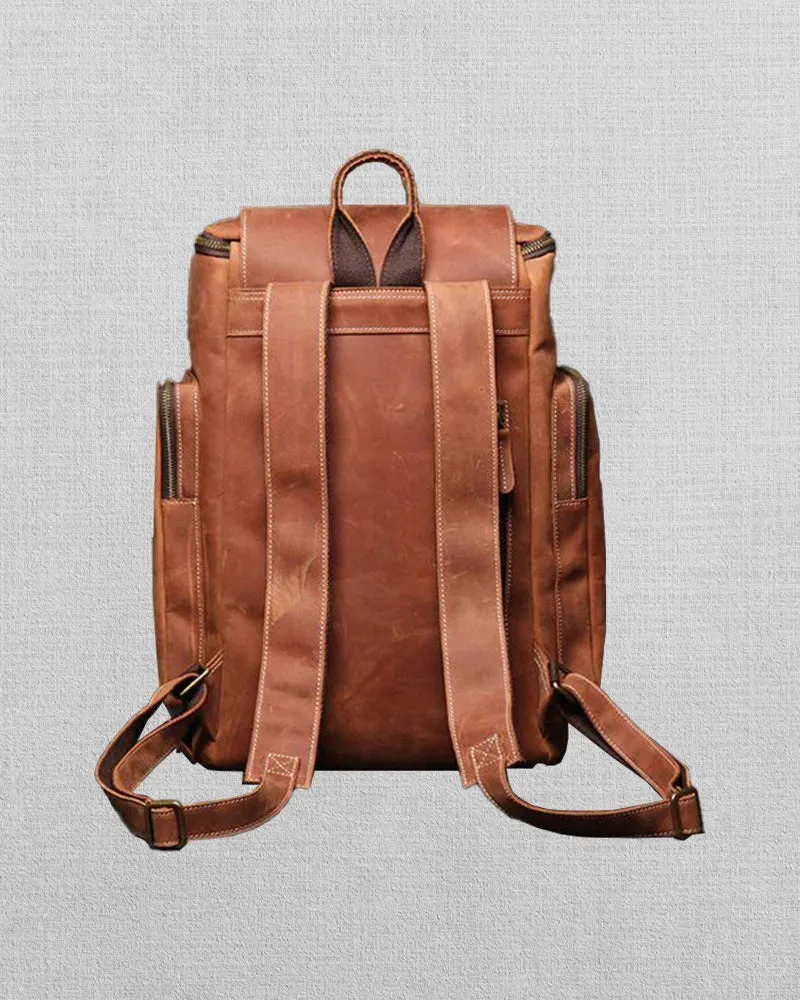 Handmade Leather Backpack Large Travel Backpack