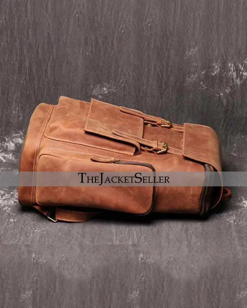 Handmade Leather Backpack Large Travel Backpack