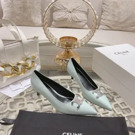 HIGH-HEELS 5 CM IN POWDER BLUE CALFSKIN