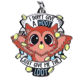 I Don't Give a Hoot Keychain