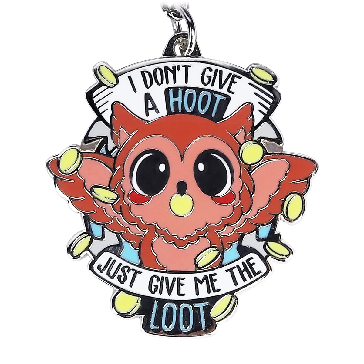 I Don't Give a Hoot Keychain