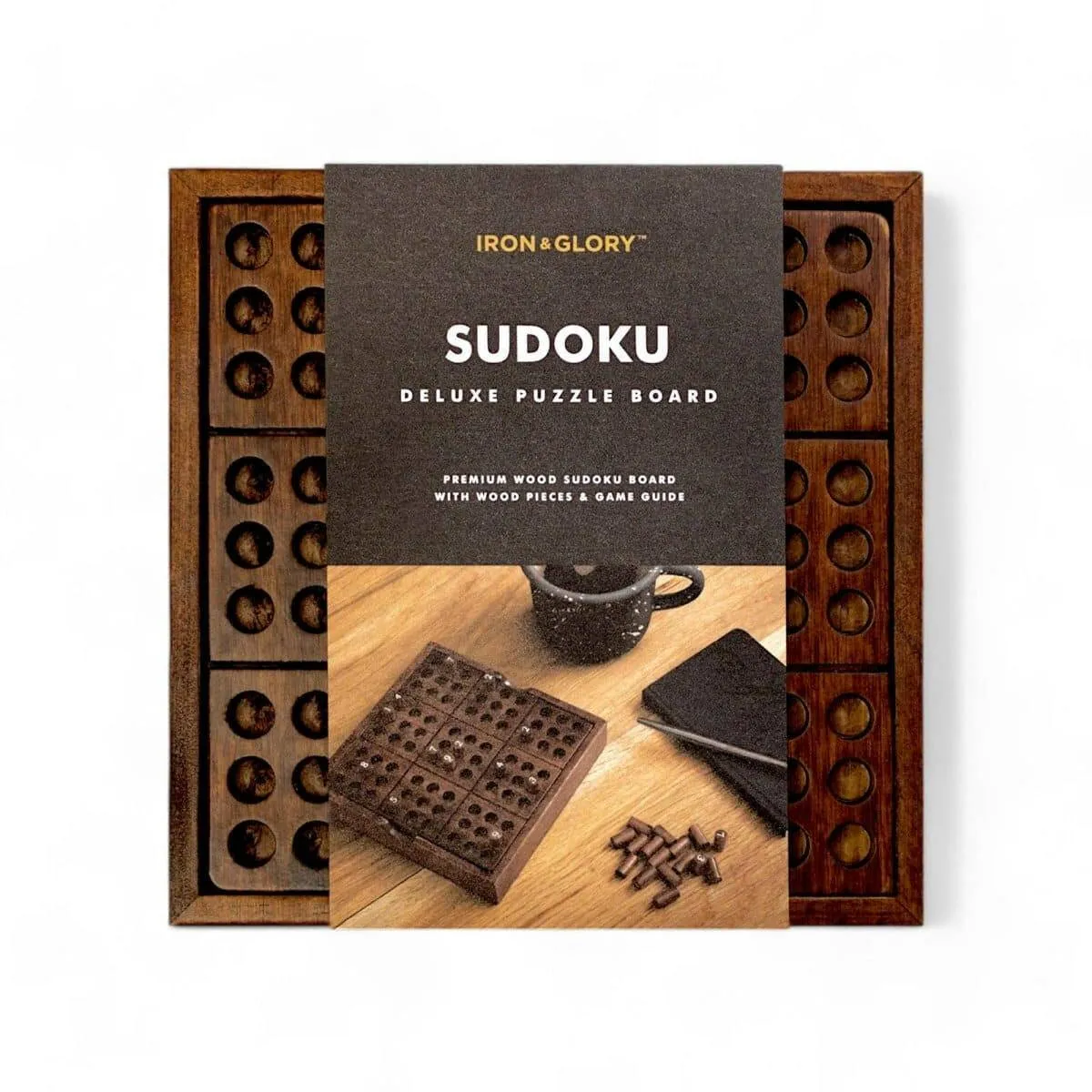 Iron and Glory Deluxe Wooden Sudoku Puzzles and Solutions Set