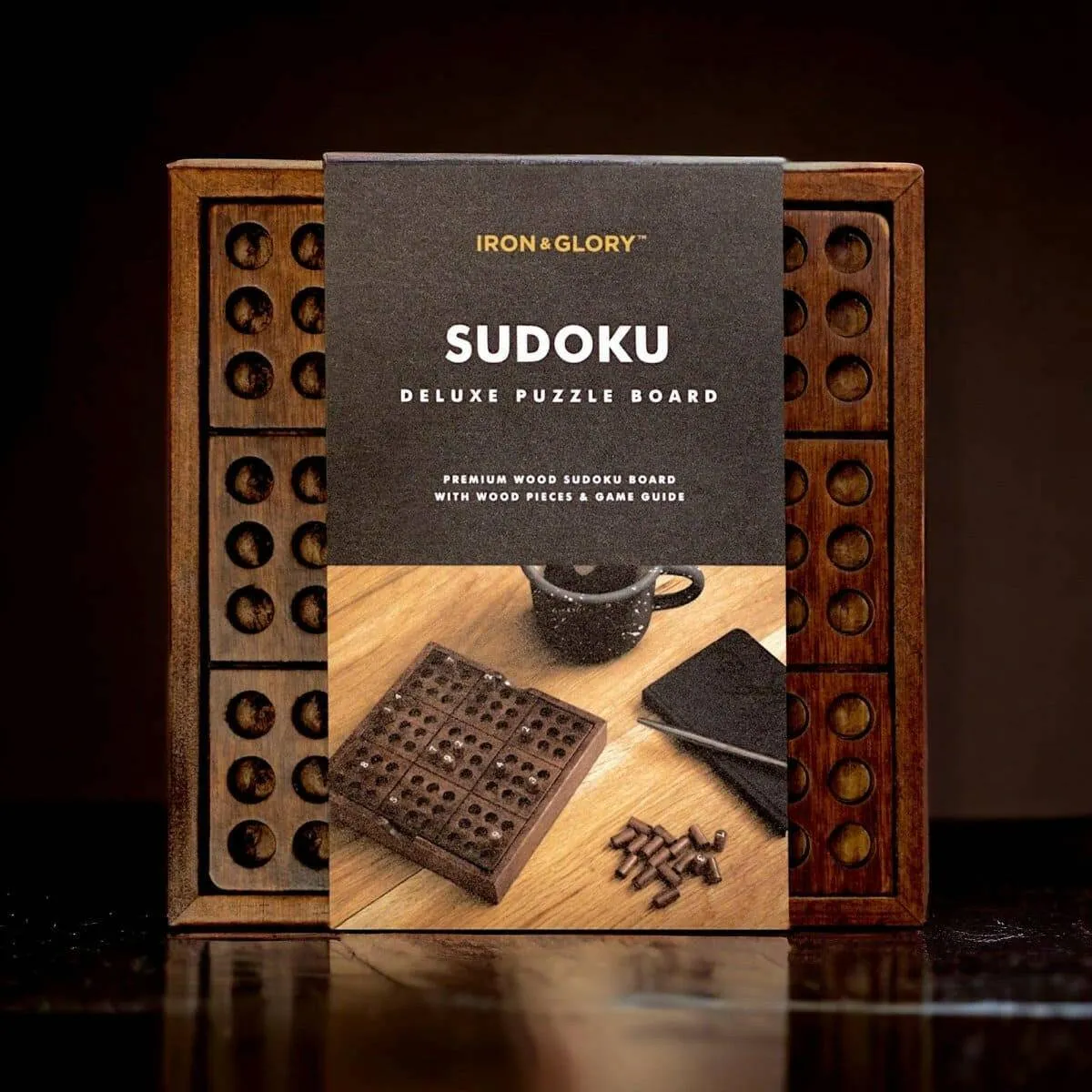 Iron and Glory Deluxe Wooden Sudoku Puzzles and Solutions Set