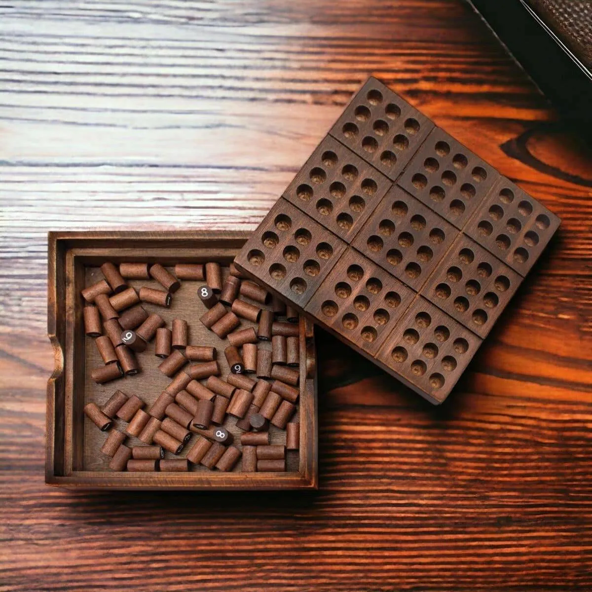 Iron and Glory Deluxe Wooden Sudoku Puzzles and Solutions Set