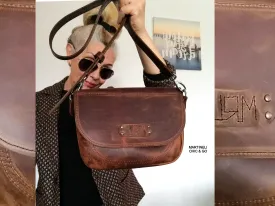 Leather Saddle Bag for Women Italian Leather Crossbody Purse Bag