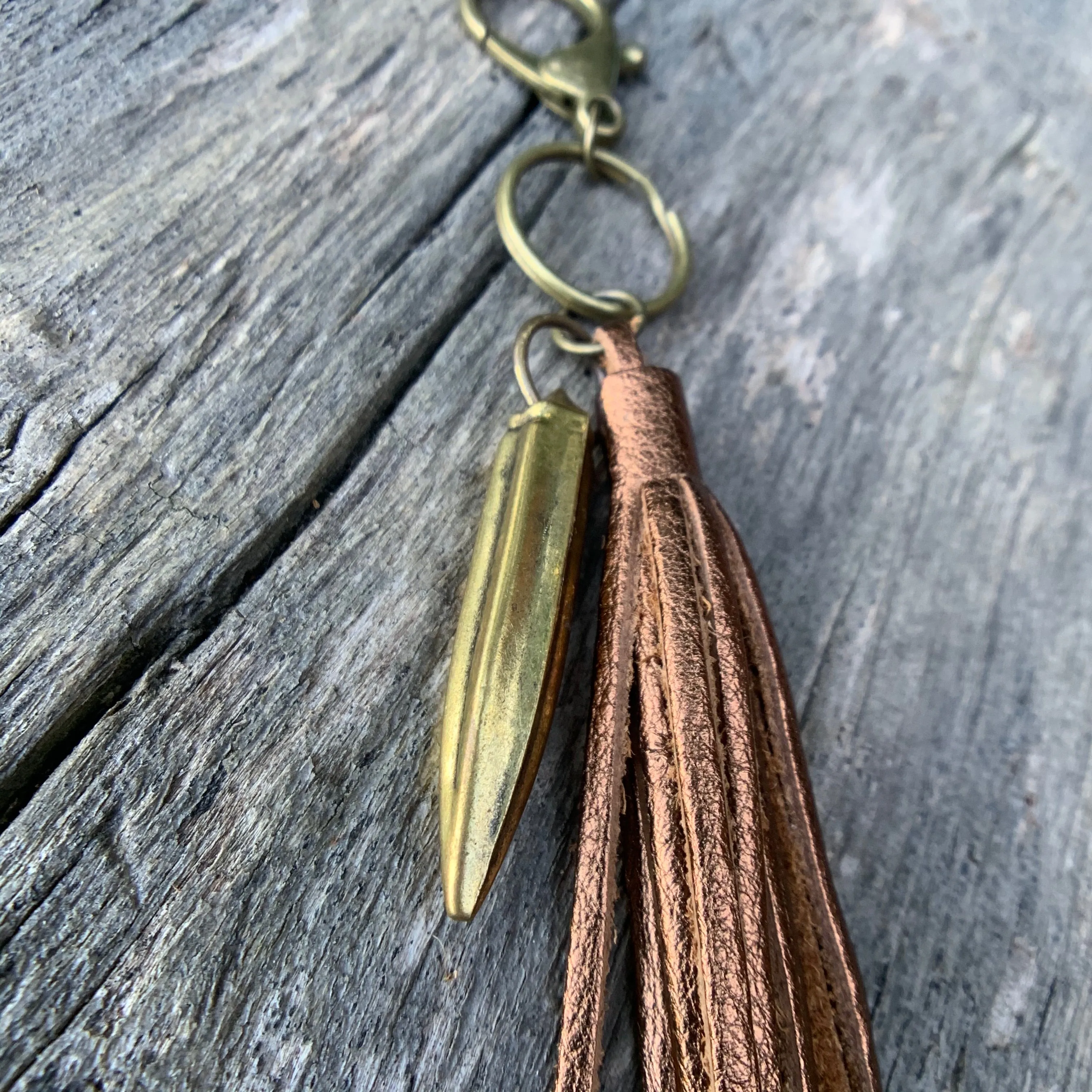 Leather Tassel Keychains