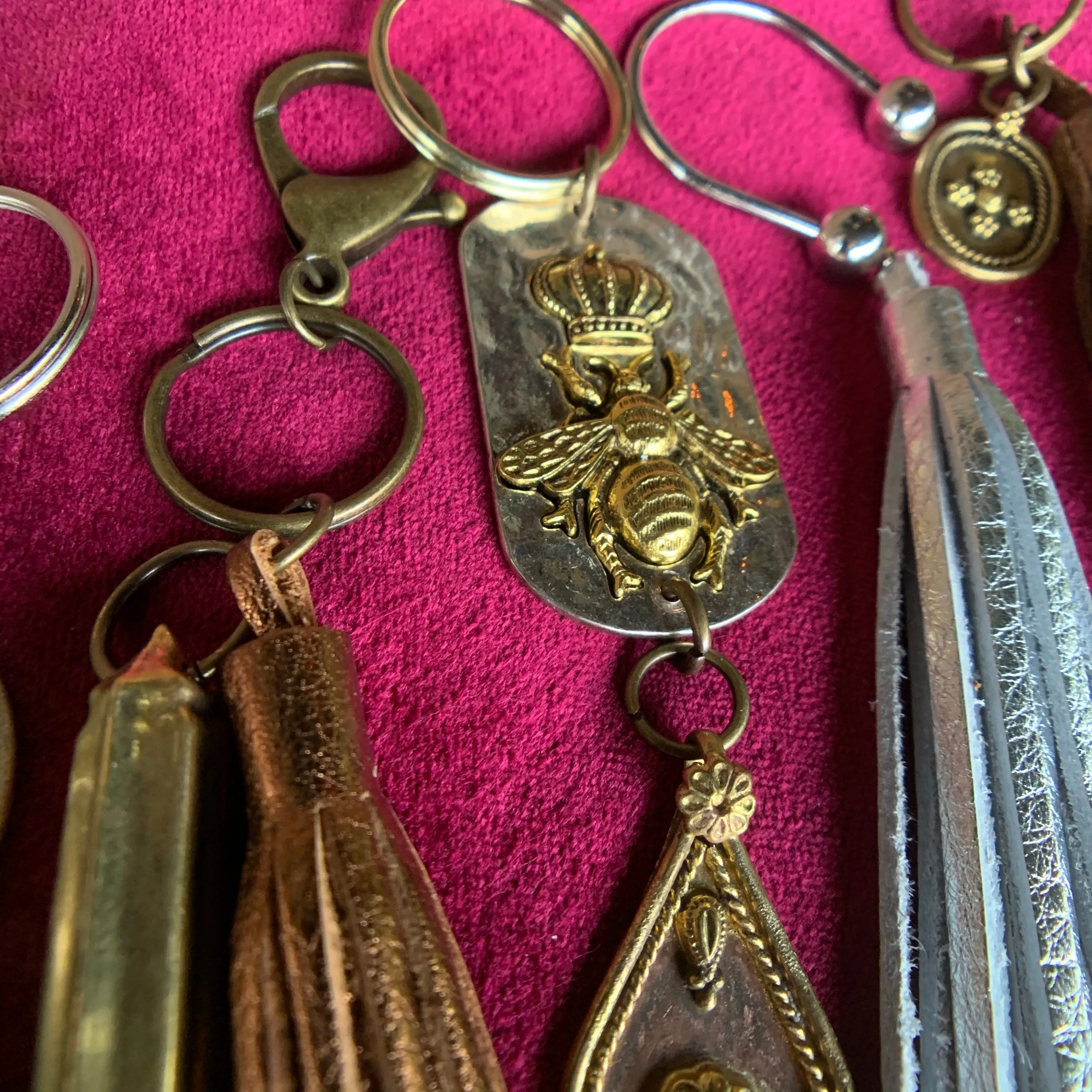 Leather Tassel Keychains