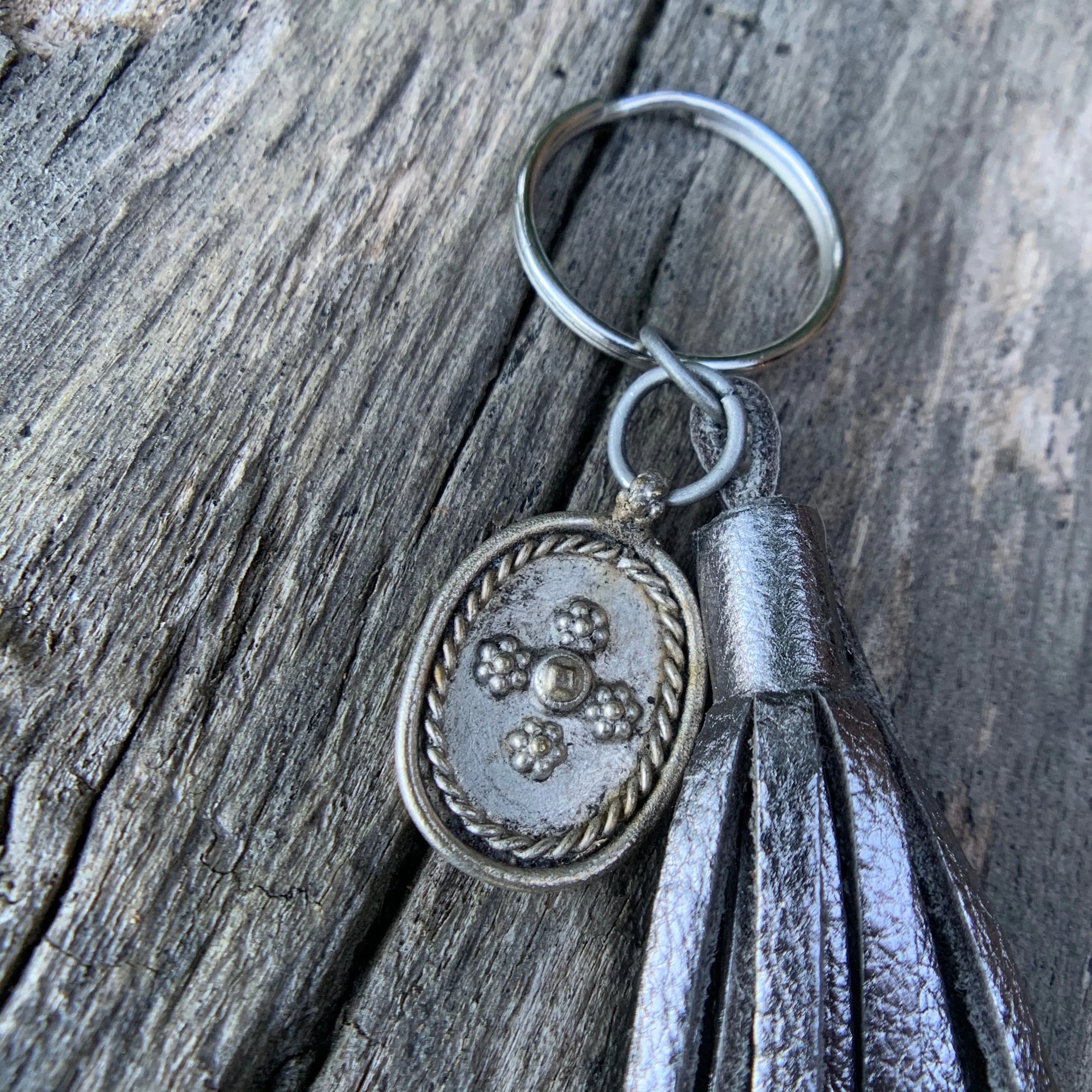 Leather Tassel Keychains