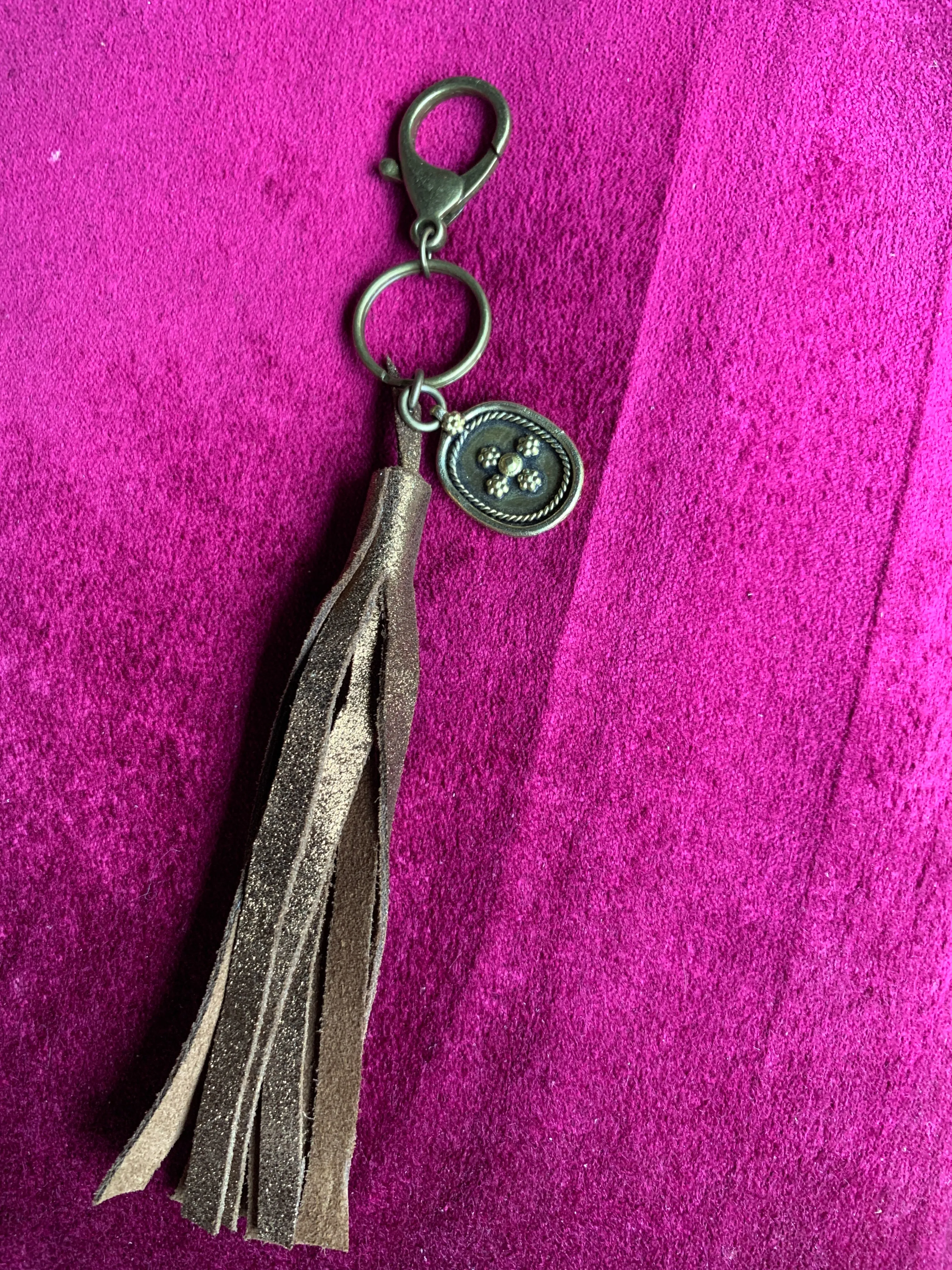 Leather Tassel Keychains