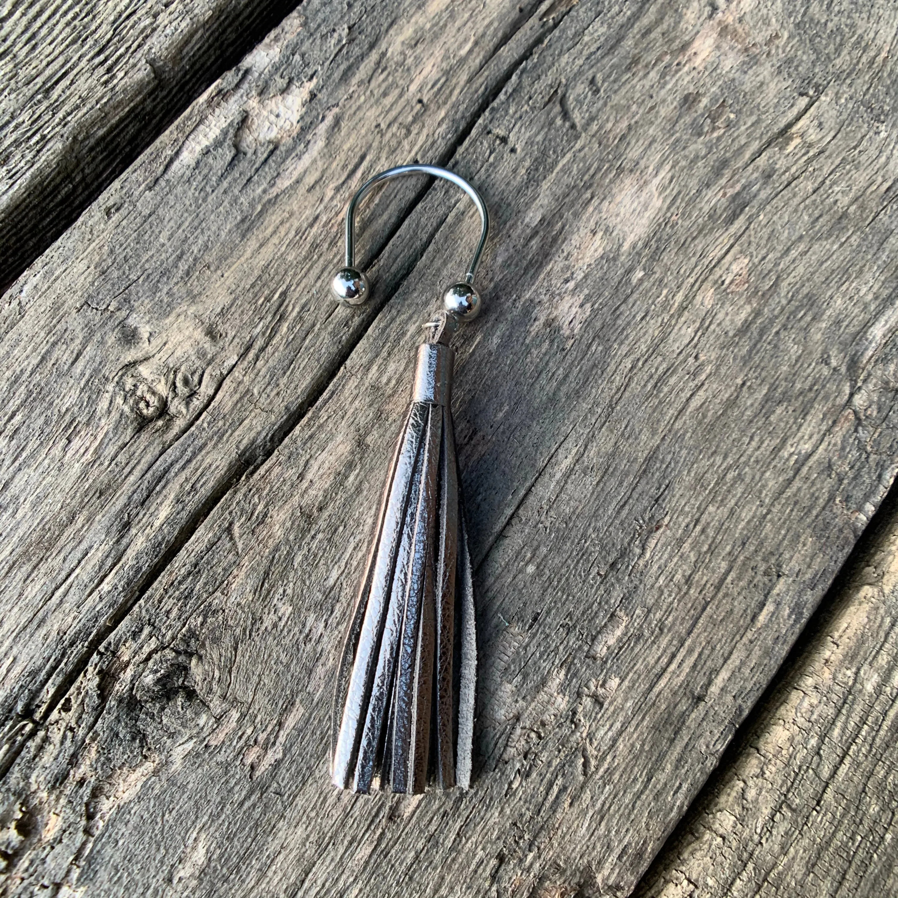 Leather Tassel Keychains