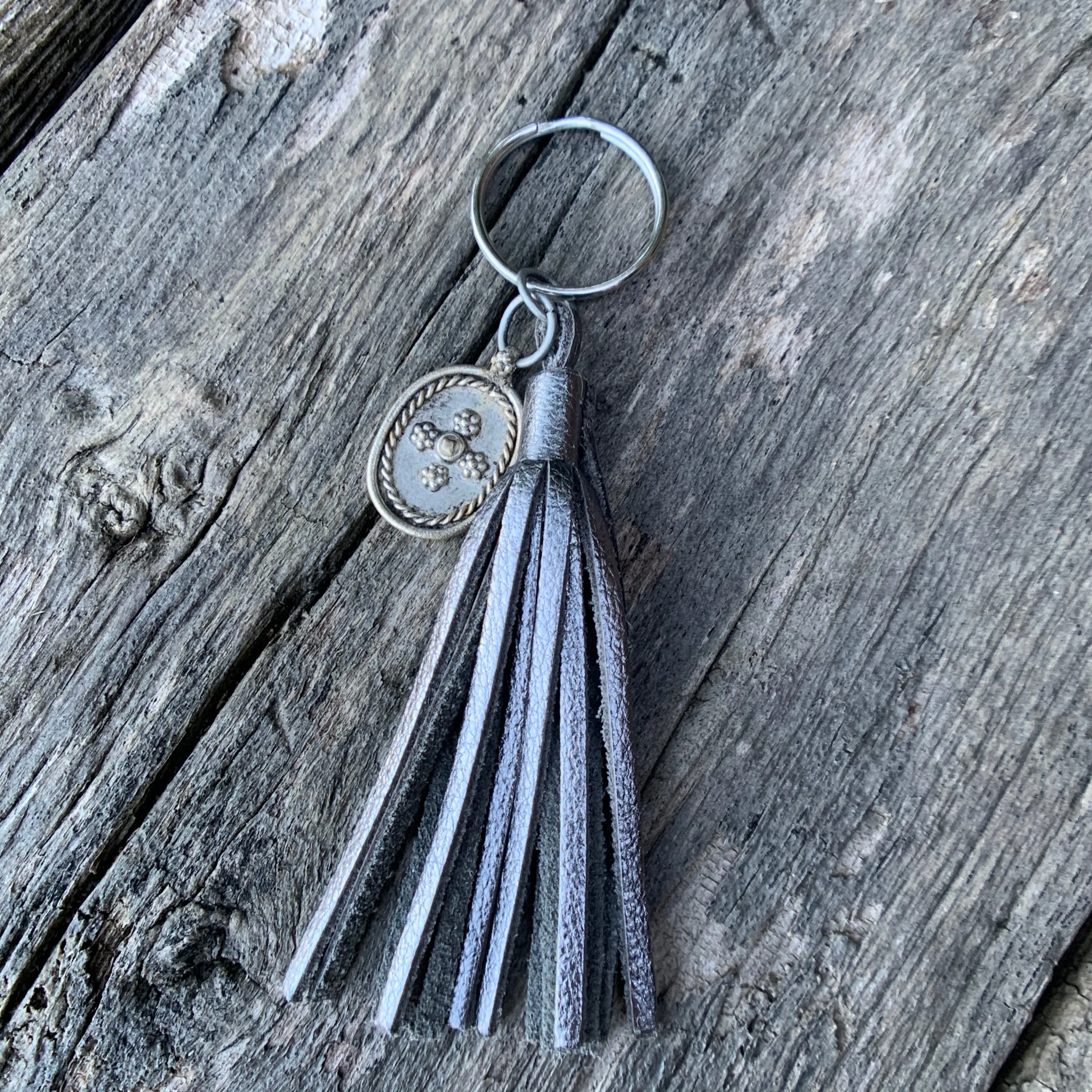 Leather Tassel Keychains