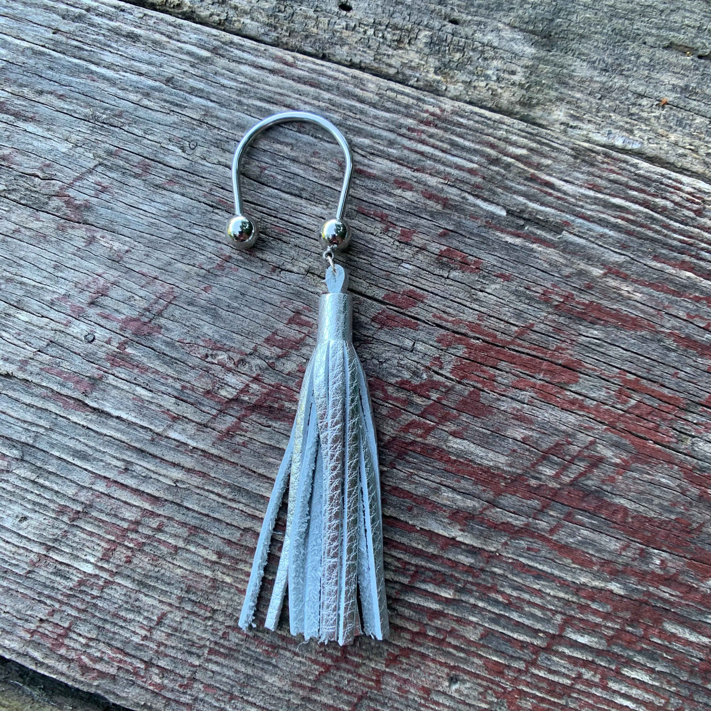 Leather Tassel Keychains