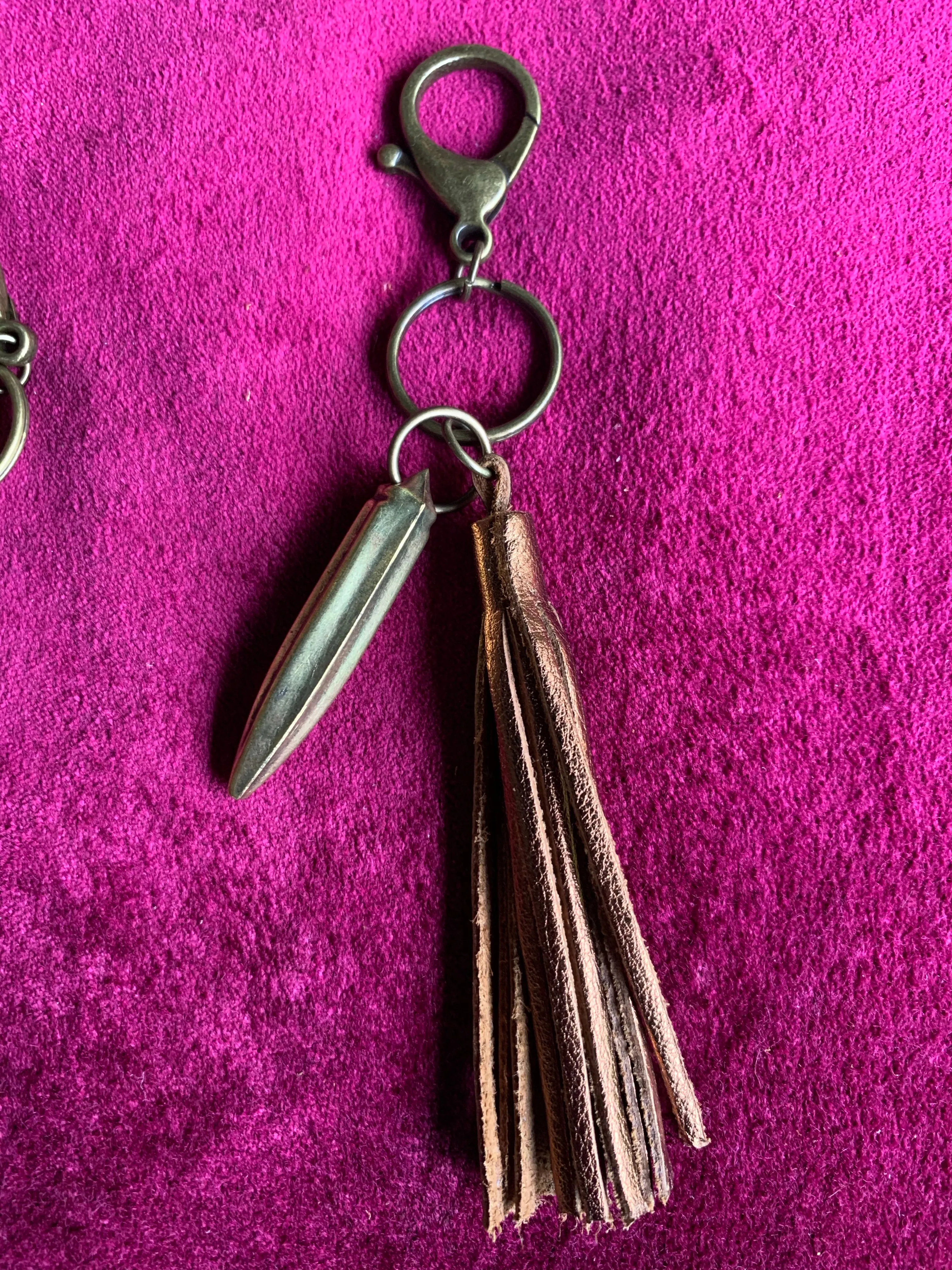 Leather Tassel Keychains