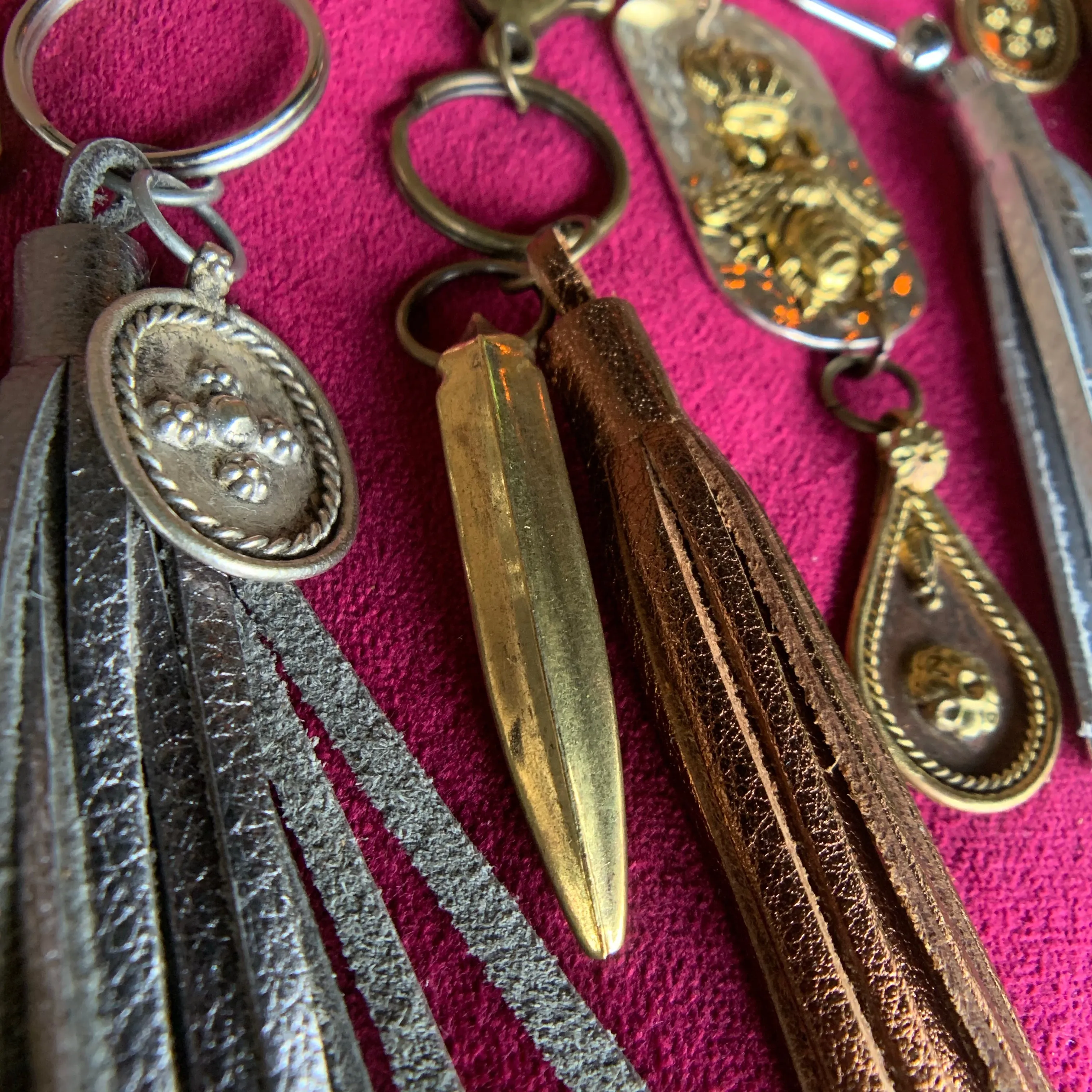 Leather Tassel Keychains