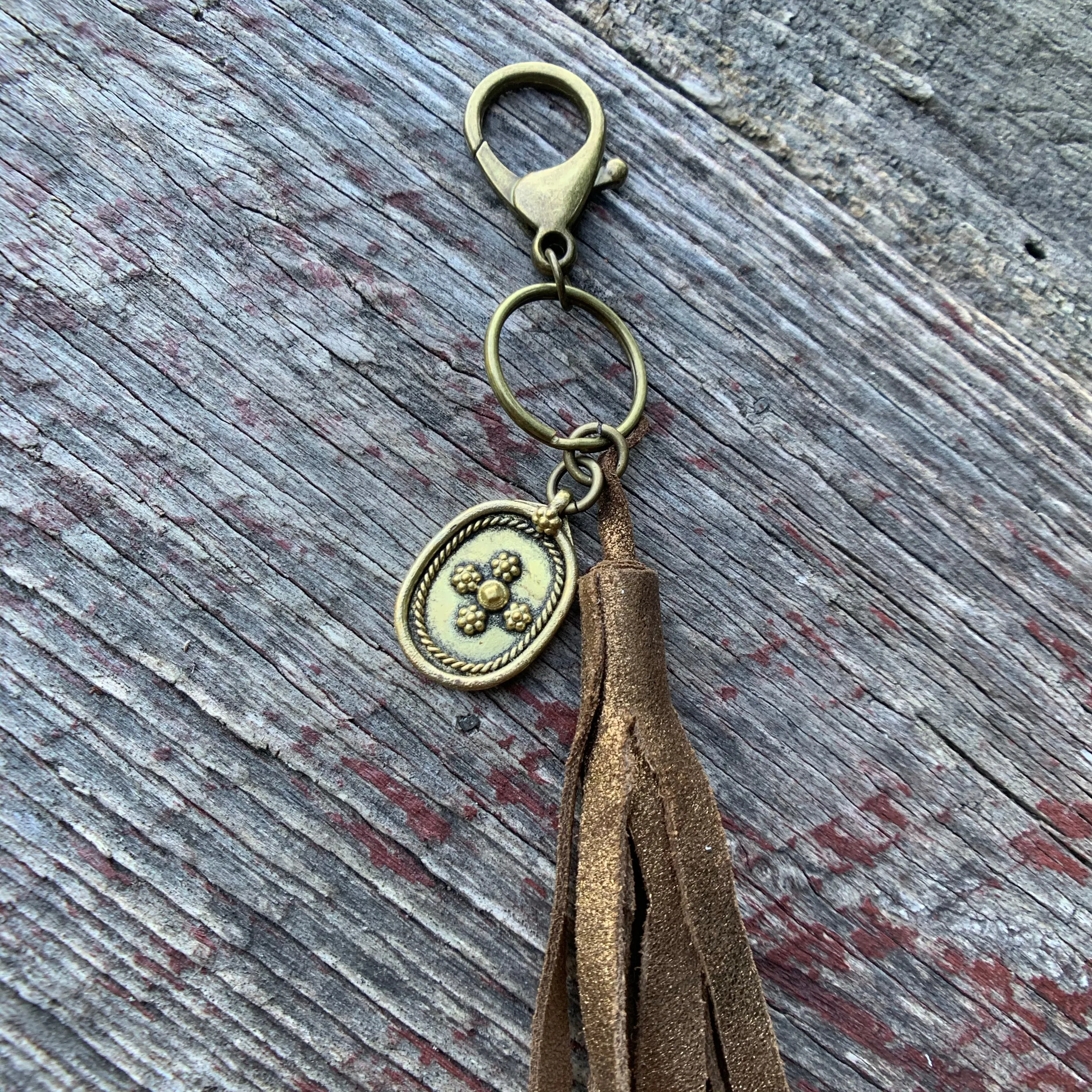 Leather Tassel Keychains