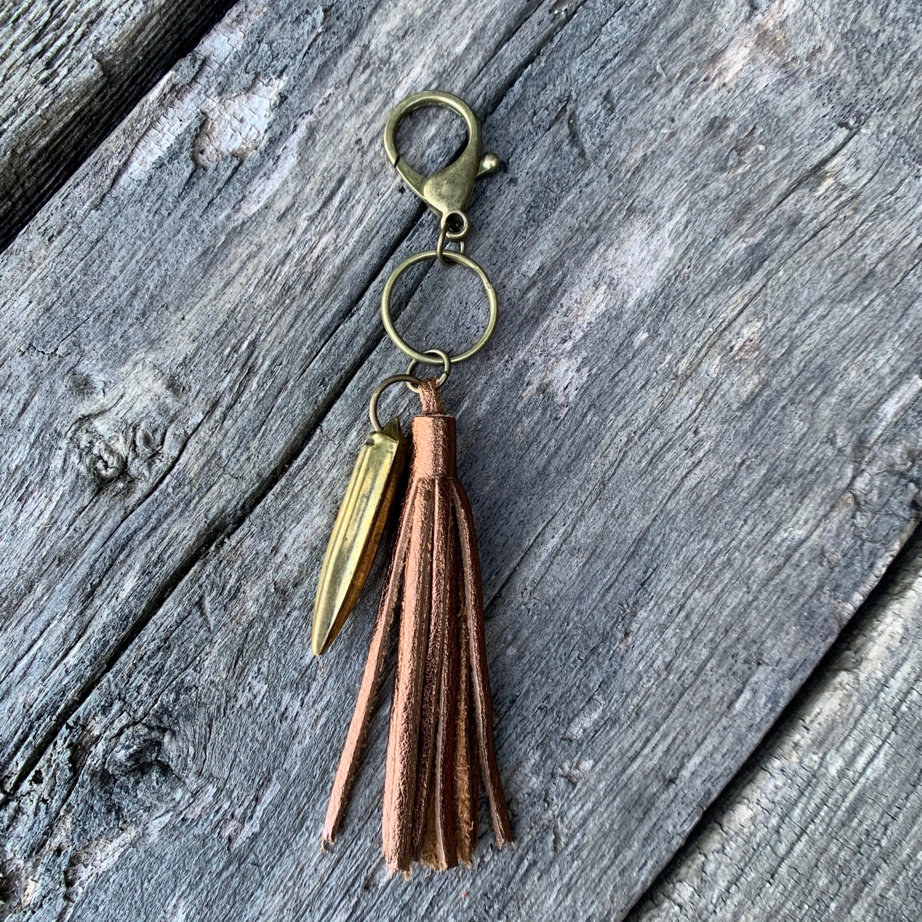 Leather Tassel Keychains