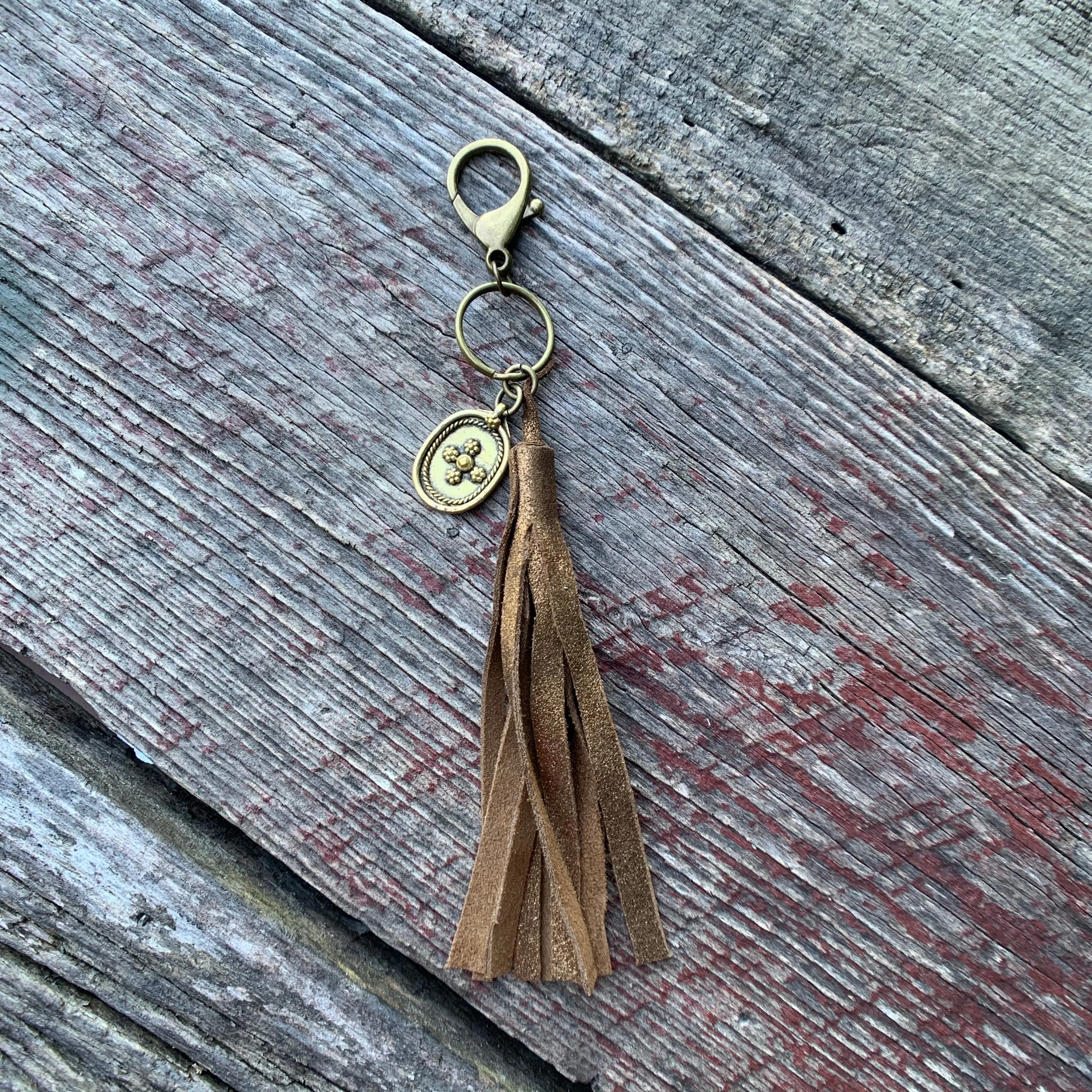 Leather Tassel Keychains
