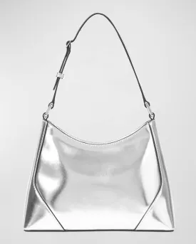 Linda Metallic Leather Shoulder Bag