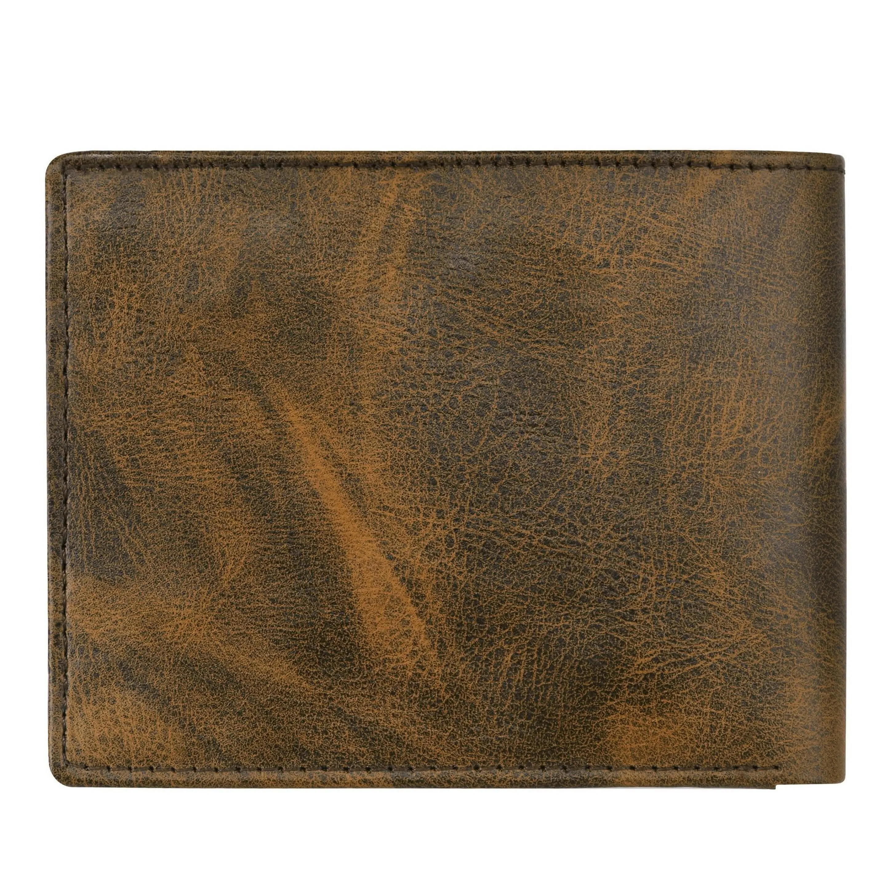 Lorem Brown Out Side Card Slot Bi-Fold Faux Leather 6 ATM Slots Wallet For Men (WL19)