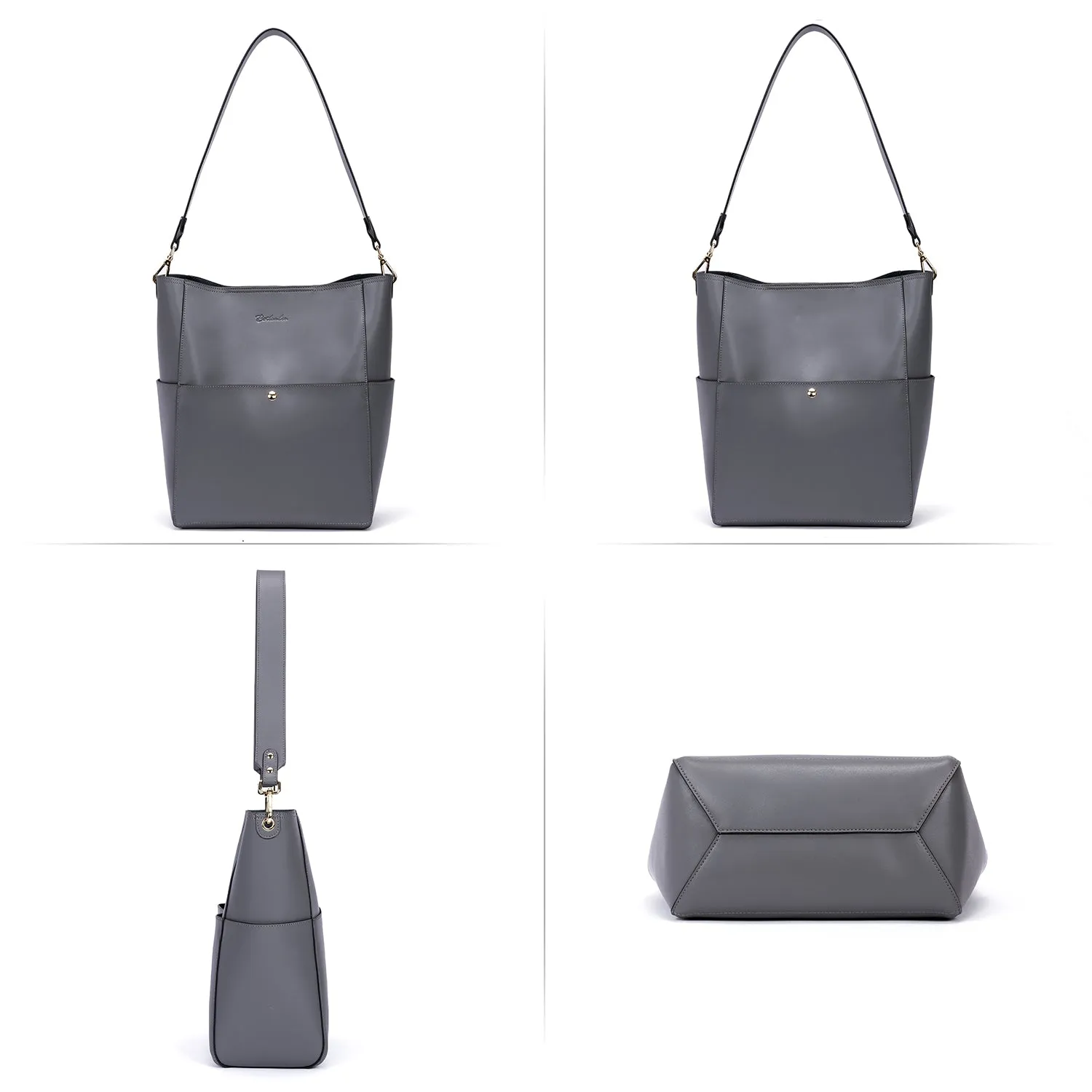 Lotty Leather Hobo Bag With 2 Shoulder Straps