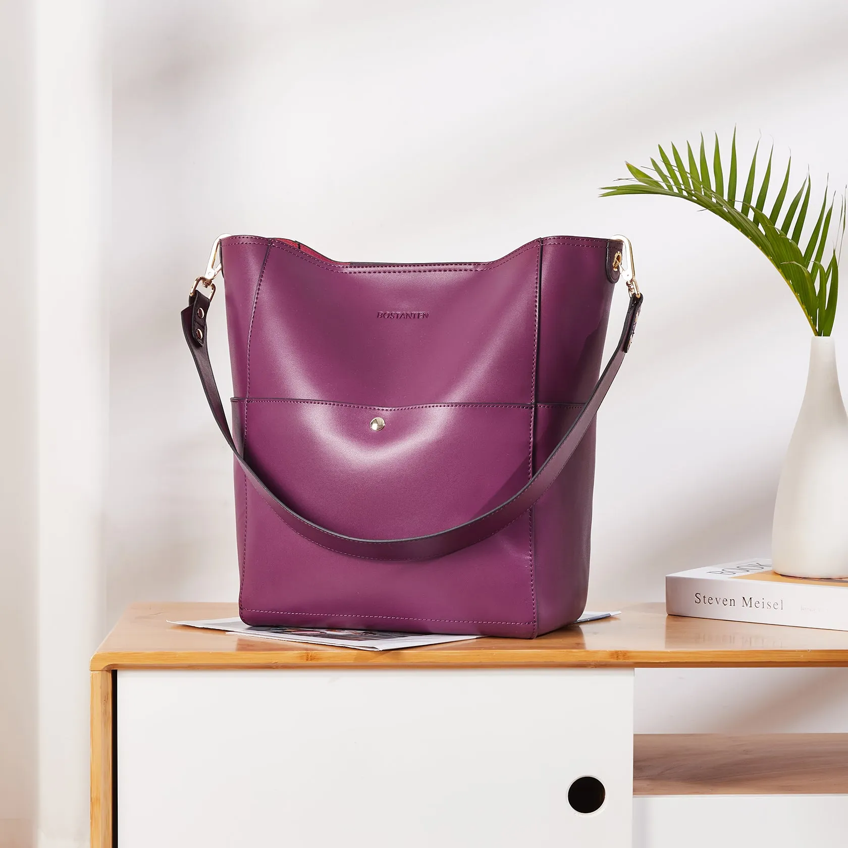 Lotty Leather Hobo Bag With 2 Shoulder Straps
