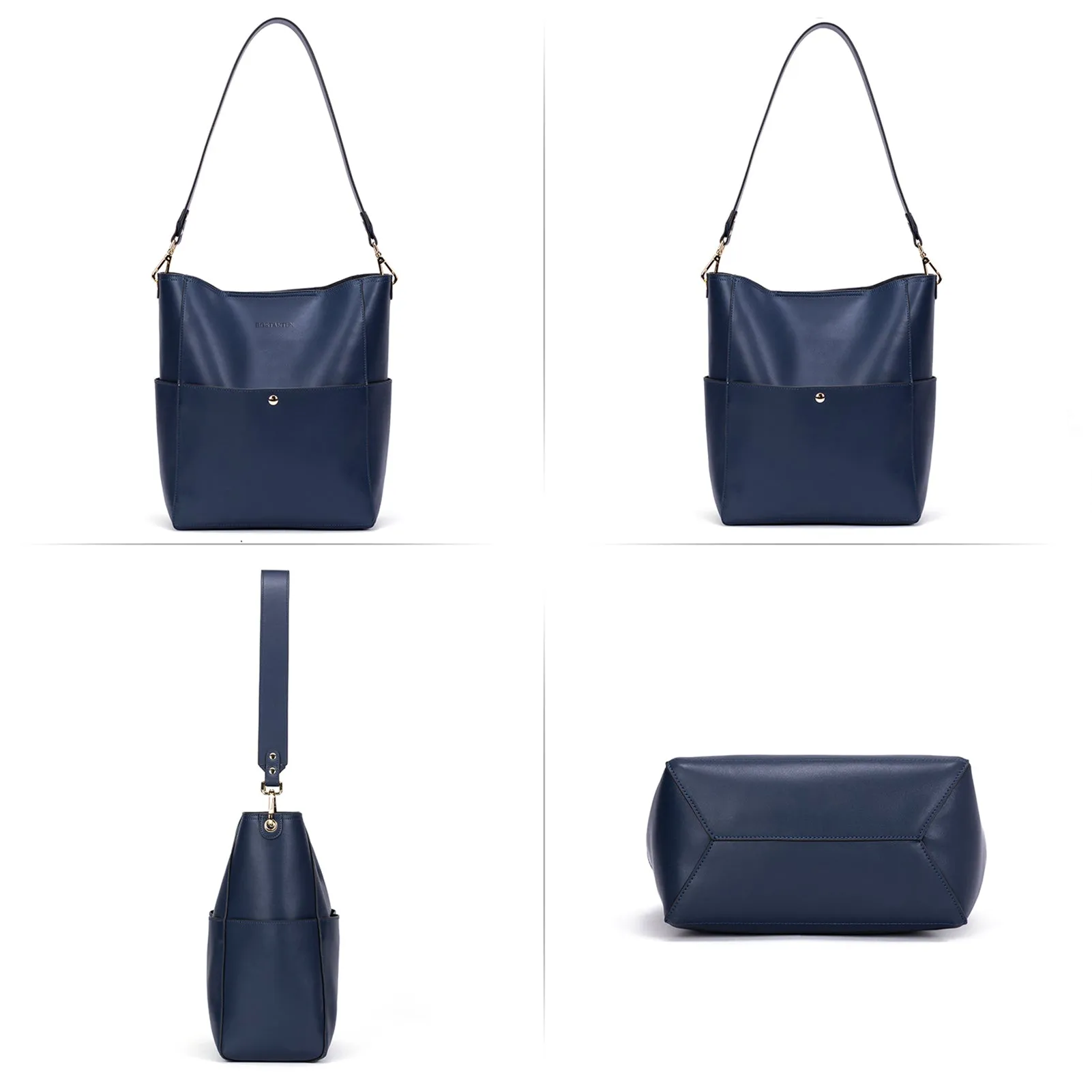 Lotty Leather Hobo Bag With 2 Shoulder Straps