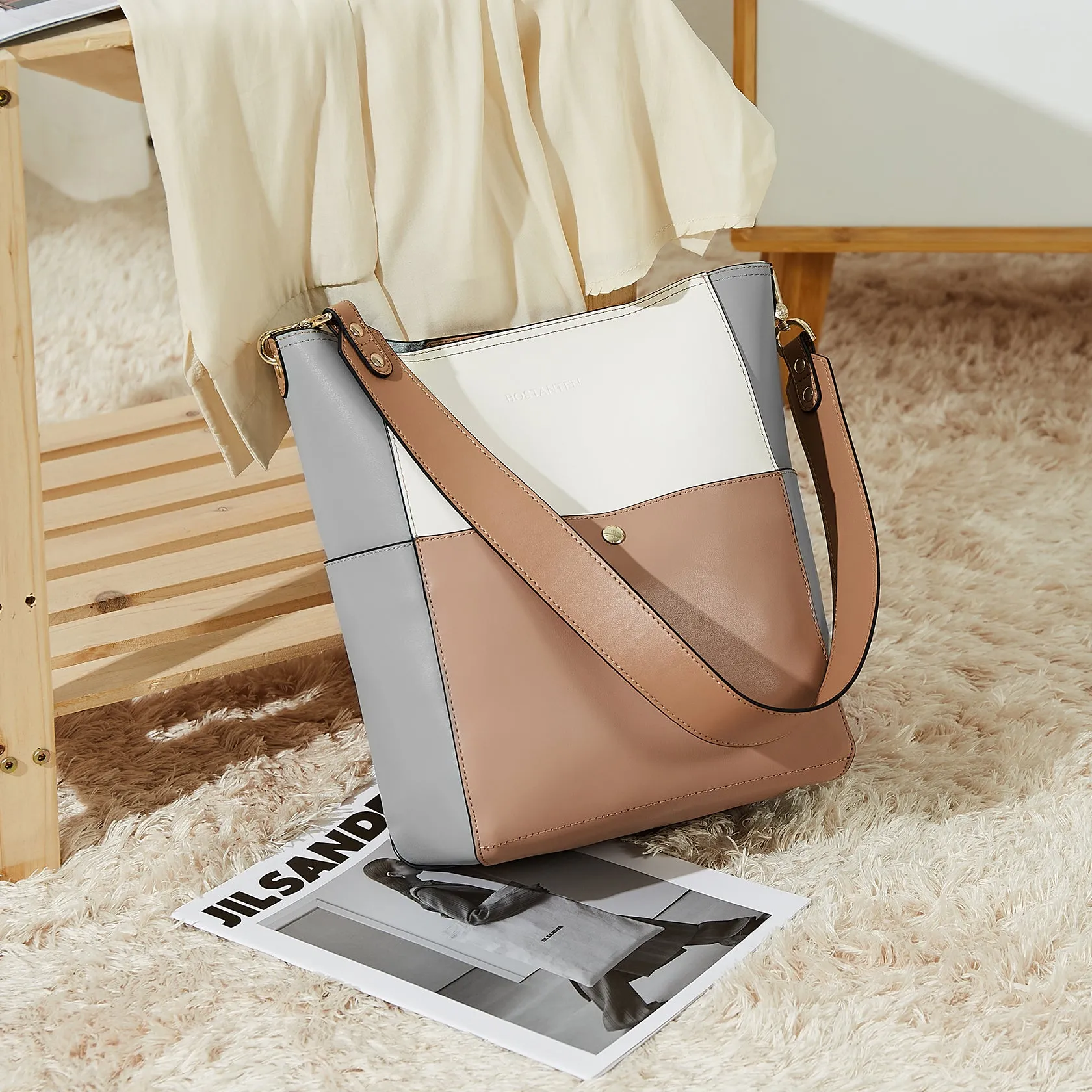 Lotty Leather Hobo Bag With 2 Shoulder Straps