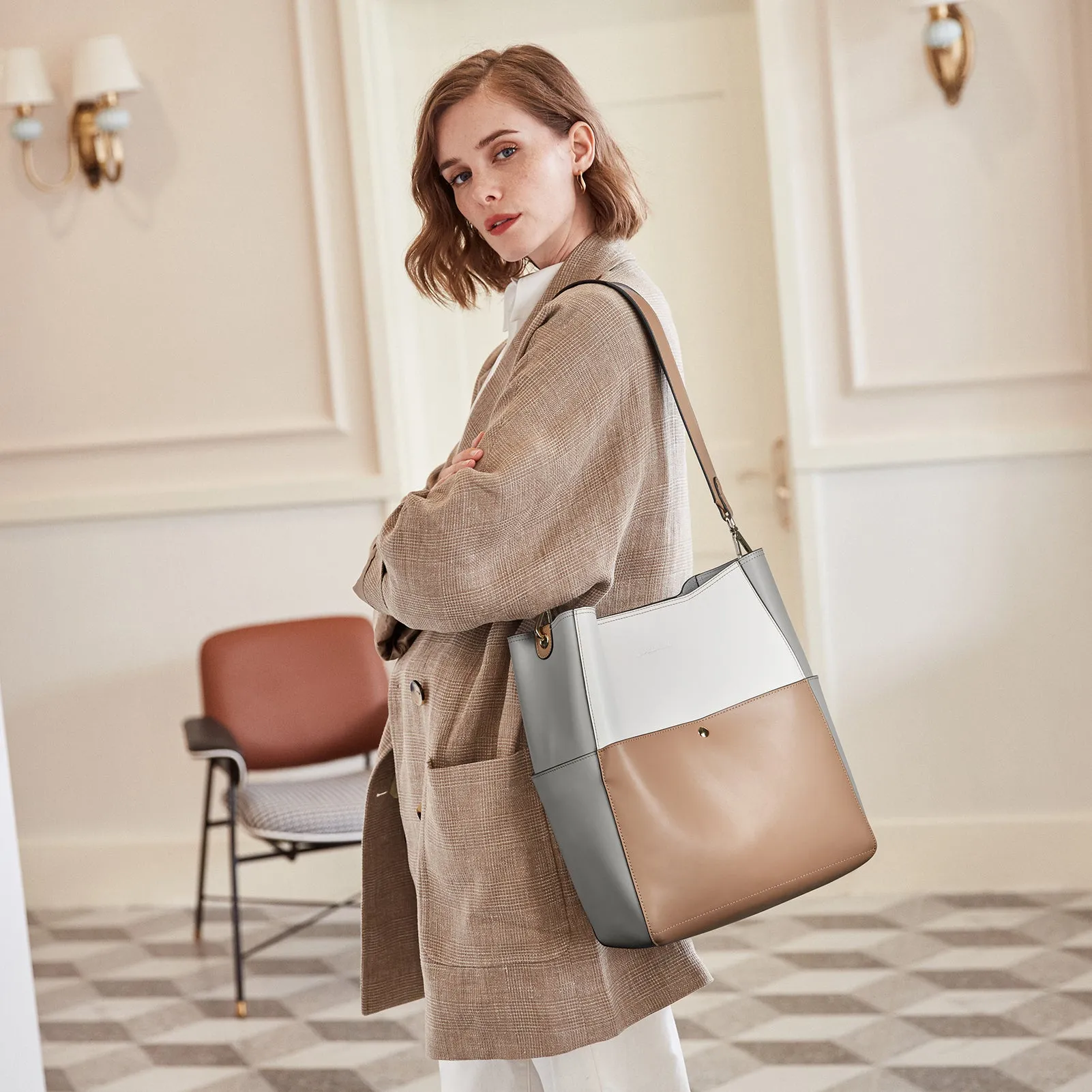 Lotty Leather Hobo Bag With 2 Shoulder Straps