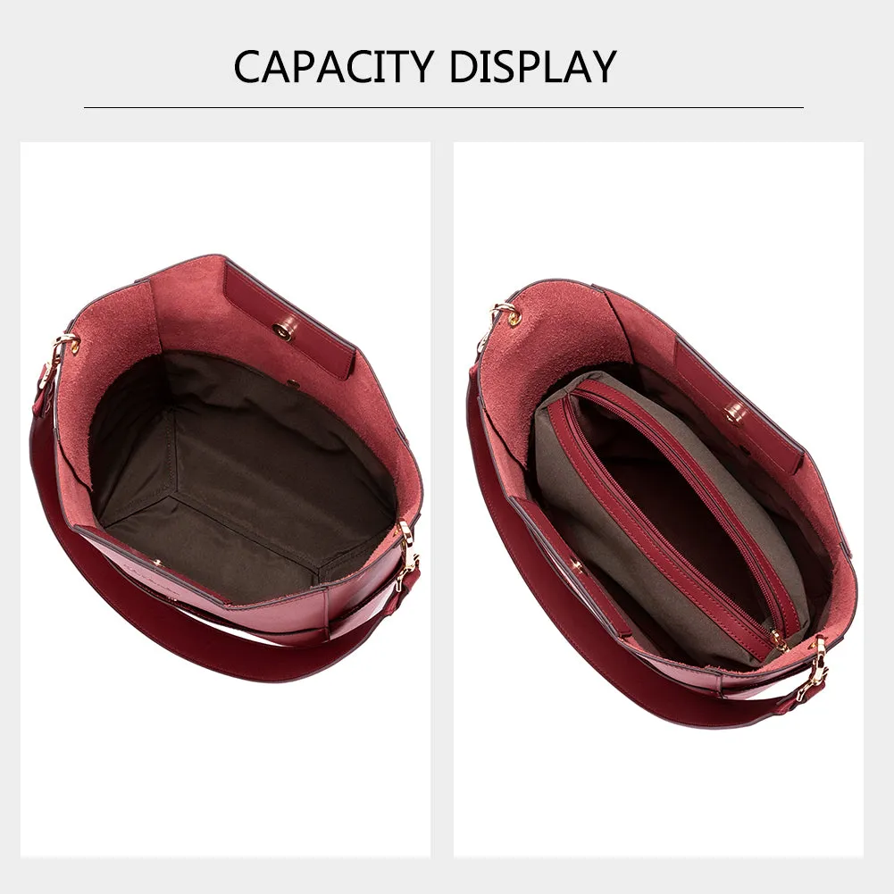 Lotty Leather Hobo Bag With 2 Shoulder Straps